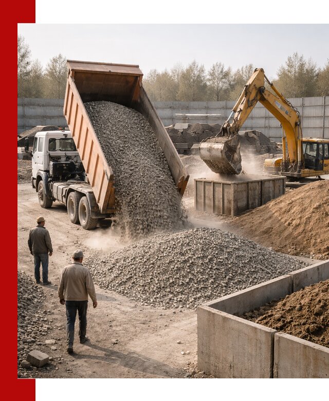 Доставка нерудных материалов с погрузкой и разгрузкой в Богородицке