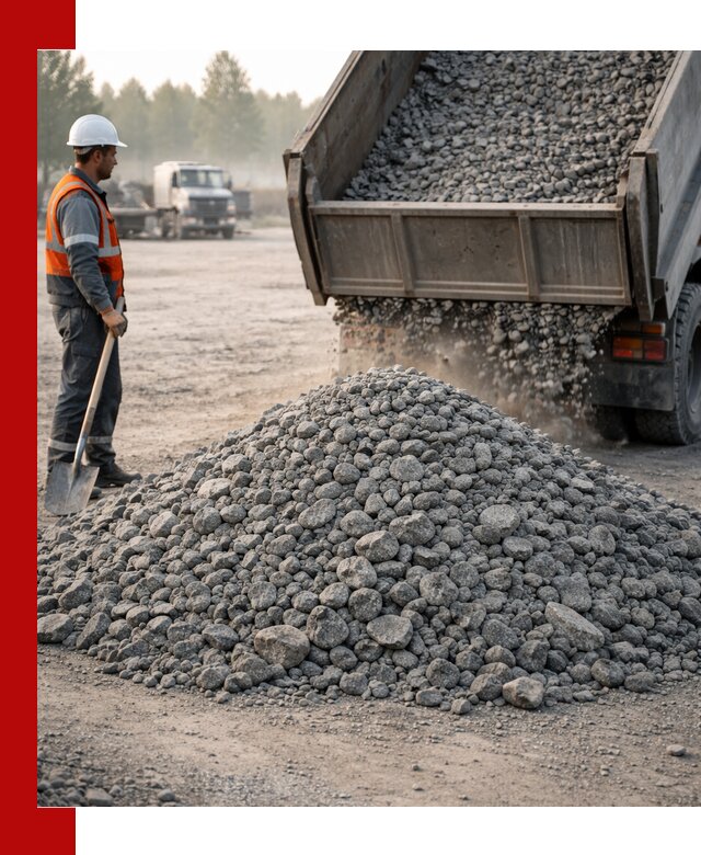 Гранитный щебень фракции 100–201 для строительства в Богородицке