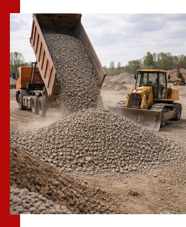 Доставка гравийного щебня фракции 40-70 в Богородицке
