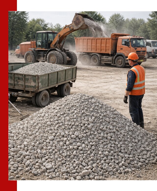 Доставка известнякового щебня фракция 20–40 в Богородицке