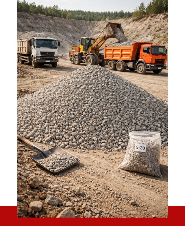 Доломитовый щебень фр. 5-20 в Богородицке от 4488 р. | ПРОНЕРУДБгд