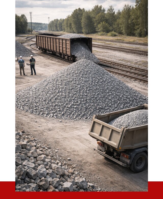 Железнодорожный щебень 20-60 в Богородицке от 1817 р. | ПРОНЕРУДБгд