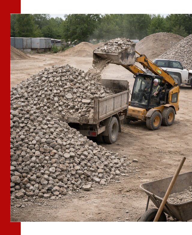 Доставка вторичного щебня в Богородицке для строительных работ