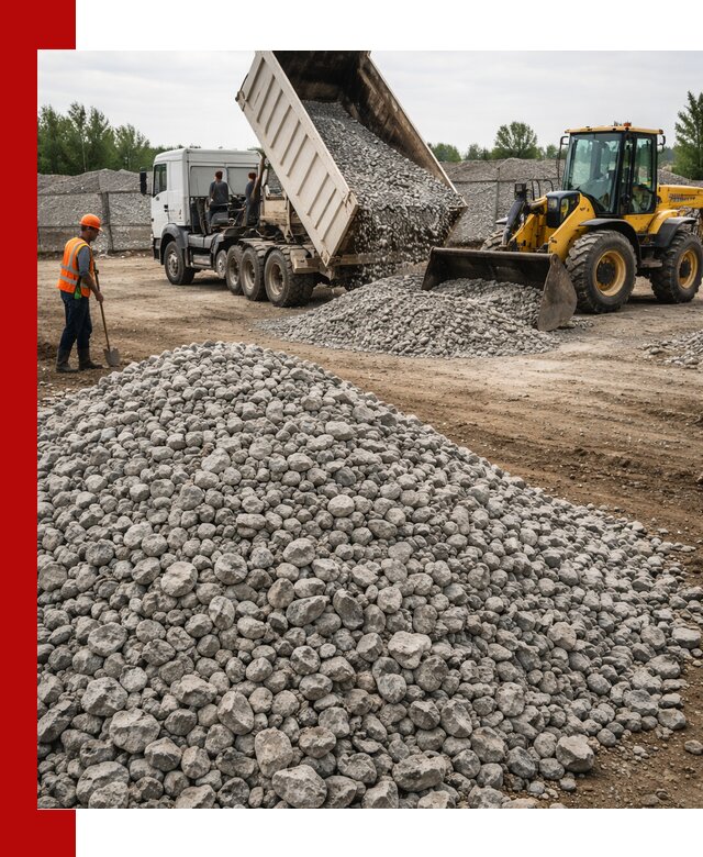 Доставка бетонного щебня фракции 40-70 в Богородицке