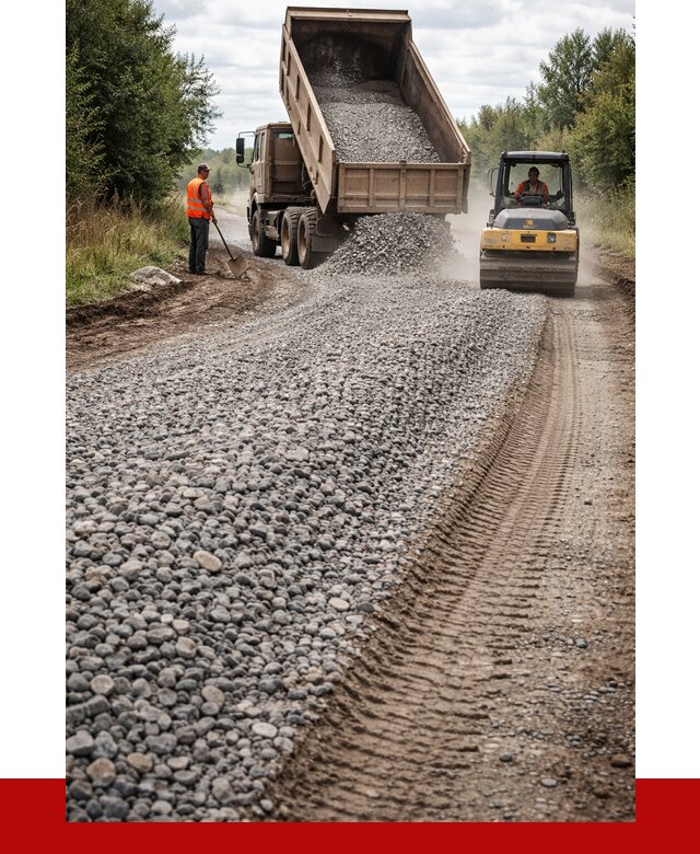 Щебень для отсыпки дороги в Богородицке от 2885 р. ПРОНЕРУДБгд
