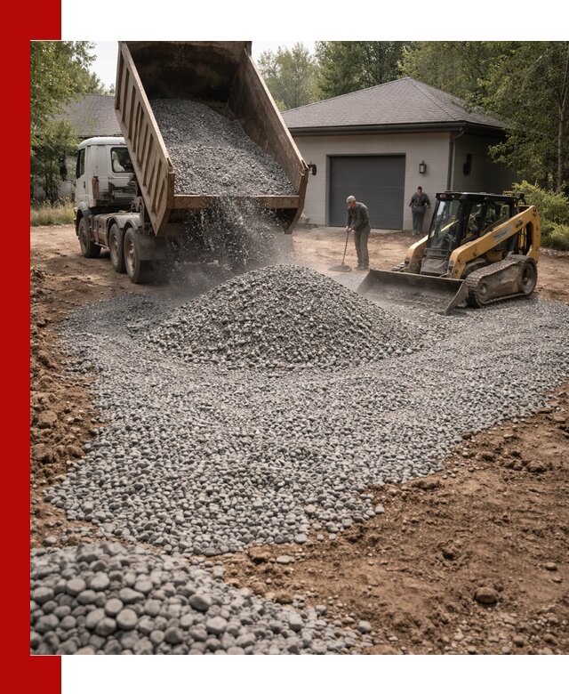 Щебень для парковки в Богородицке: доставка и укладка качественного материала