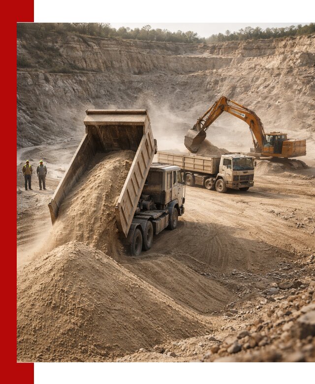 Карьерный песок навалом с доставкой в Богородицке