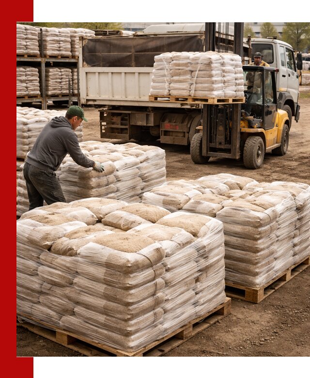 Карьерный песок в мешках с доставкой в Богородицке
