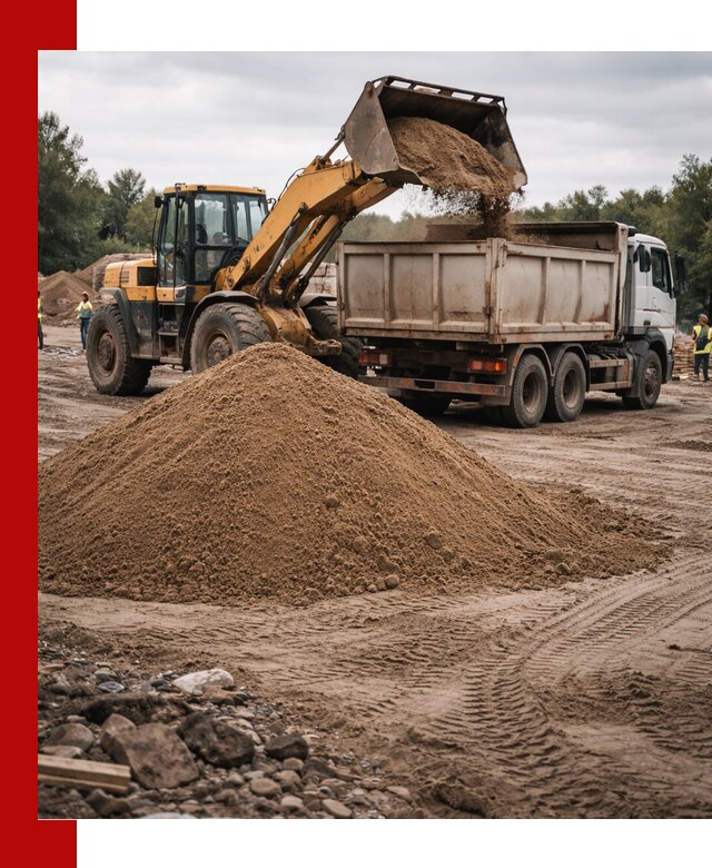 Доставка речного песка навалом в Богородицке быстро и выгодно