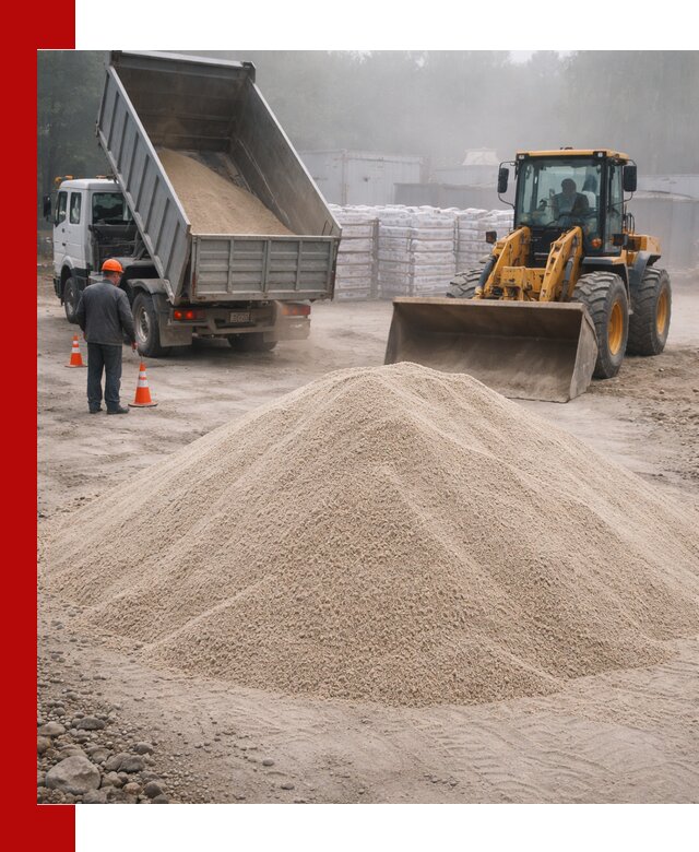 Кварцевый песок фракция 0–8 для стройработ в Богородицке