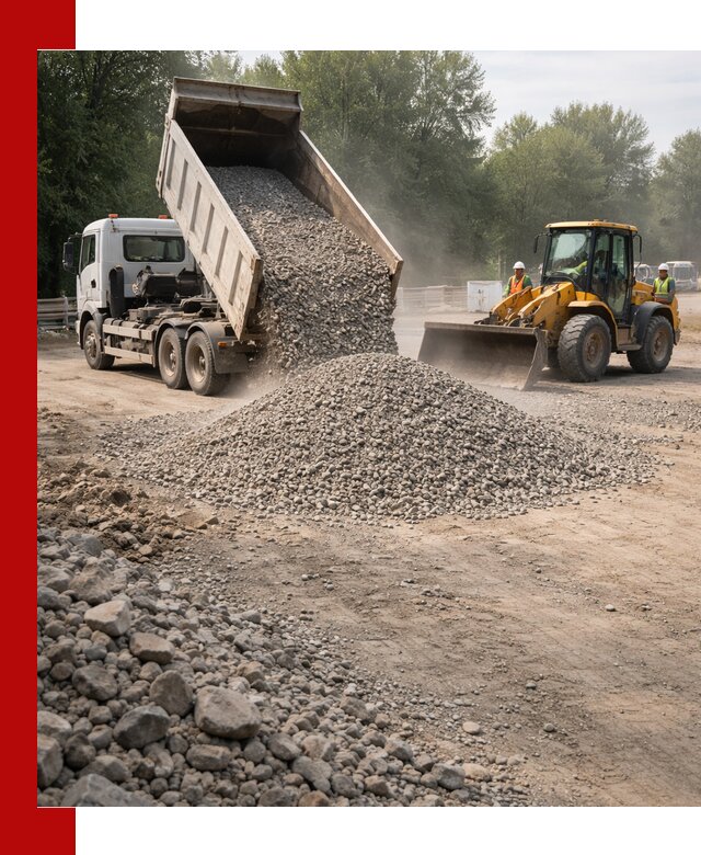 Гравий фракция 5–20 доставка в Богородицке оптом и в розницу