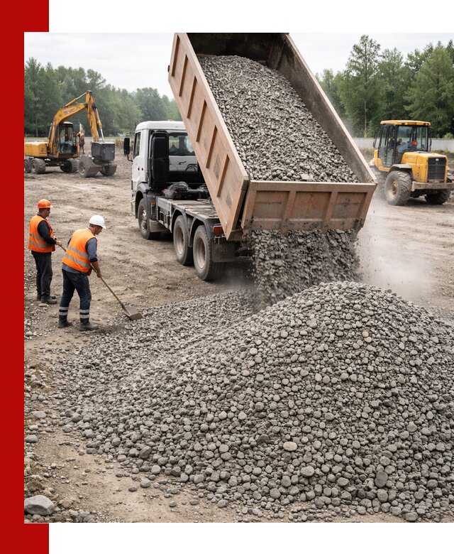 Доставка гравия фракции 40-70 в Богородицке оптом и в розницу