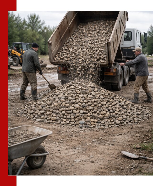 Доставка гальки речной оптом и в розницу в Богородицке