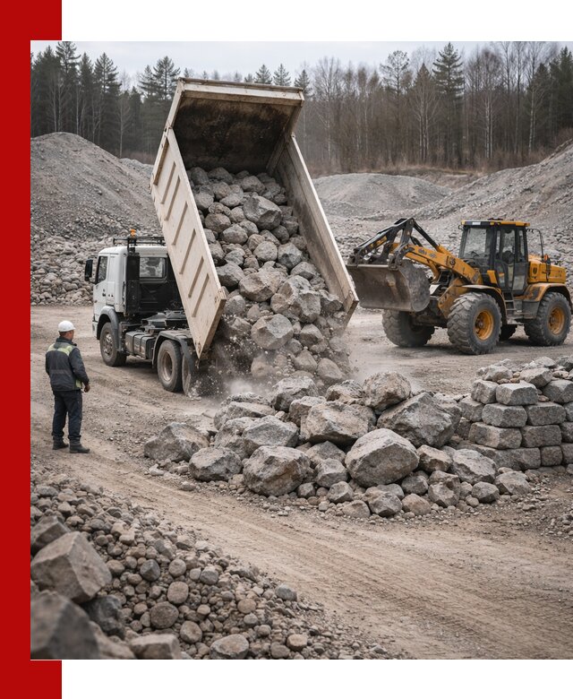 Доставка и продажа бутового гранитного камня в Богородицке