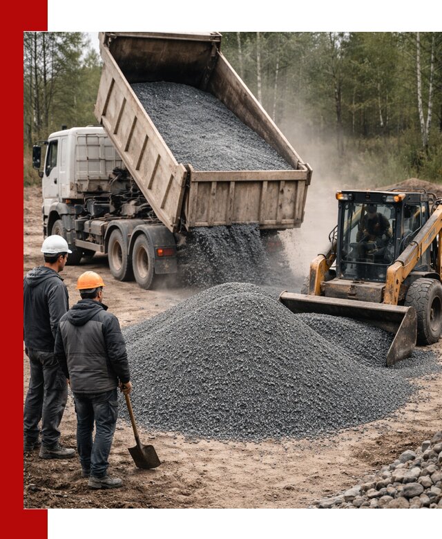 Гранитный отсев 0-5 с доставкой и разгрузкой в Богородицке