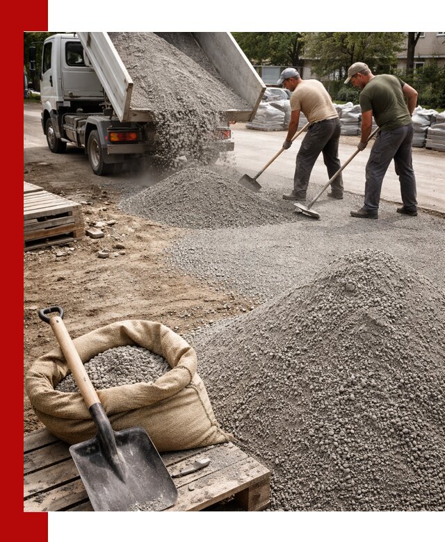 Отсев для тротуарной плитки в Богородицке — доставка и укладка