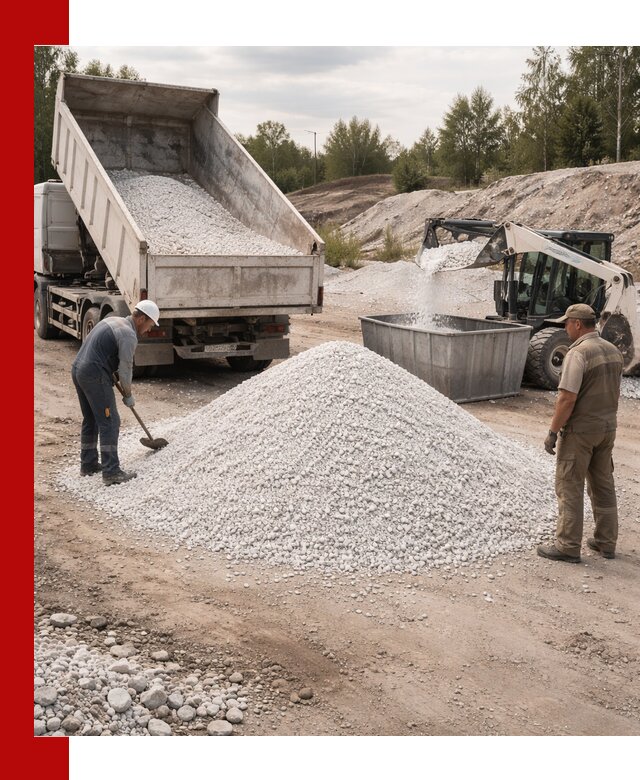 Доставка и продажа белой мраморной крошки в Богородицке