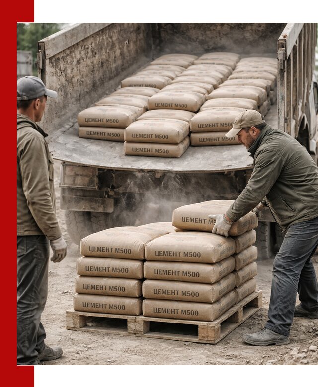 Цемент М500 с доставкой самосвалом в Богородицке