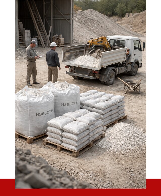 Известь строительная в Богородицке с доставкой от 4488 р. | ПРОНЕРУДБгд