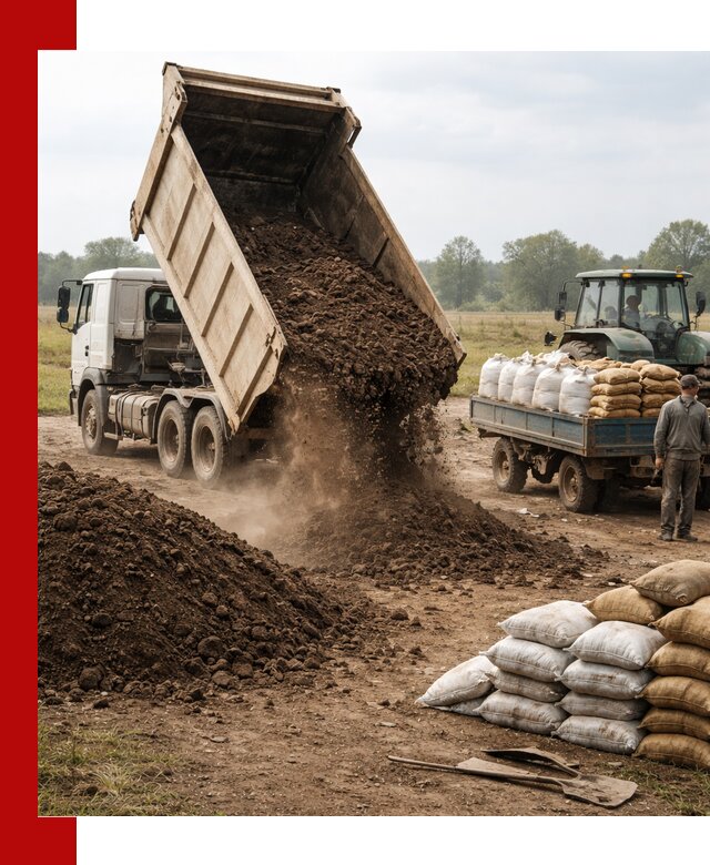 Доставка грунта и удобрений оптом в Богородицке для сельхоз и строительства