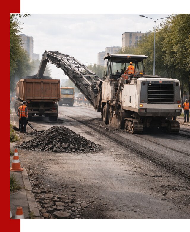 Фрезерованный асфальт в Богородицке — удаление и вывоз старого покрытия