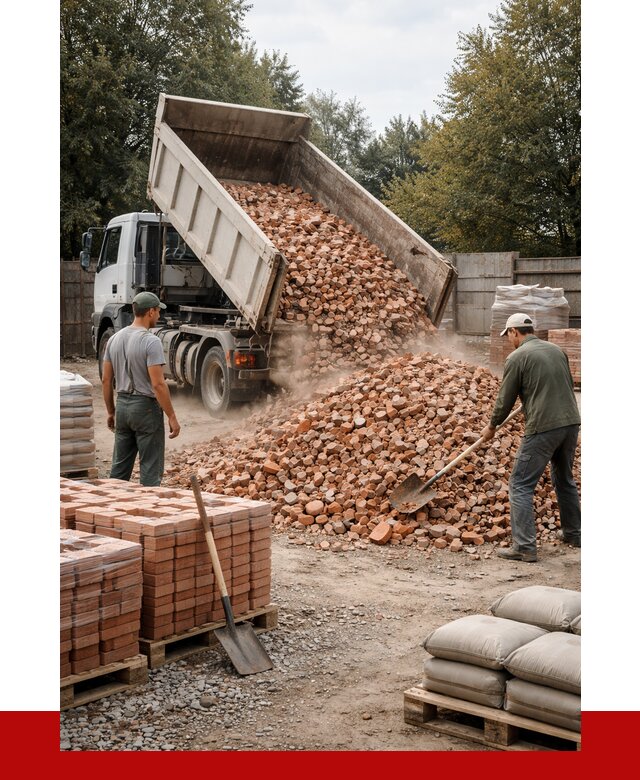 Бой кирпича в Богородицке с доставкой от 4488 руб/куб | ПРОНЕРУДБгд