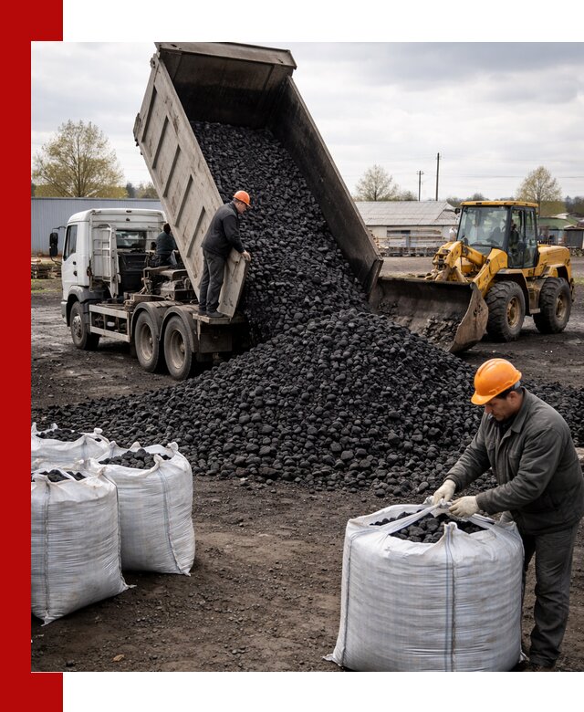 Доставка каменного угля в Богородицке оптом и в розницу
