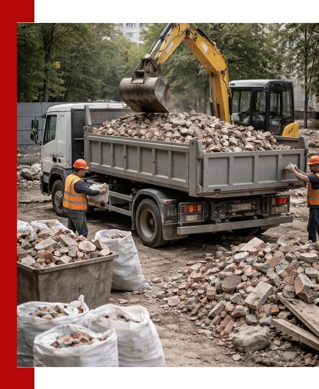 Вывоз строительного мусора в Богородицке с самосвалами и контейнерами